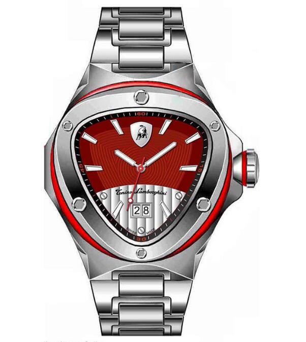 Lamborghini Spyder 3000Spyder 3000 - 3 Hands Red and Silver Dial Men's Watch 3023
